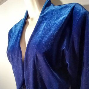 Velvet Blue Bolero Dress Jacket